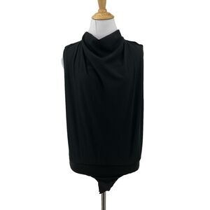 Astr The Label Bodysuit Womens XS Extra Small Keyhole Back Cowl Neck Stretch